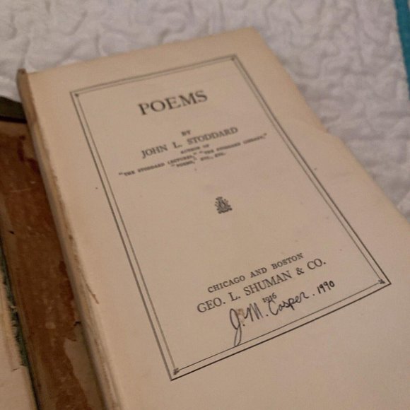 John L. Stoddard POEMS 1913 Vintage Poem Book - Picture 8 of 12
